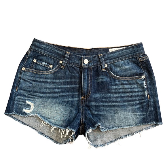 Rag & bone The Cut Off denim shorts. Size 27. Warwick Wash - Picture 3 of 8